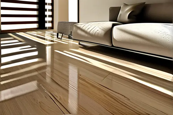 現代客廳木紋強化地板實景效果展示