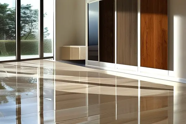 國際品牌強(qiáng)化地板實景鋪設(shè)效果與樣品對比圖