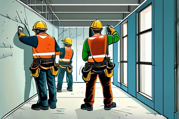 專業室內裝修拆除團隊在工作