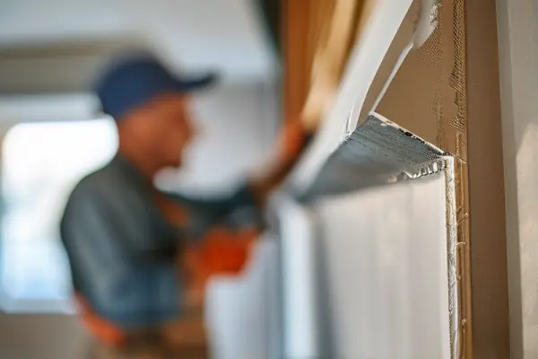 裝修師傅檢查墻面