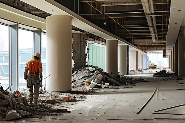 商場裝修拆除施工現(xiàn)場