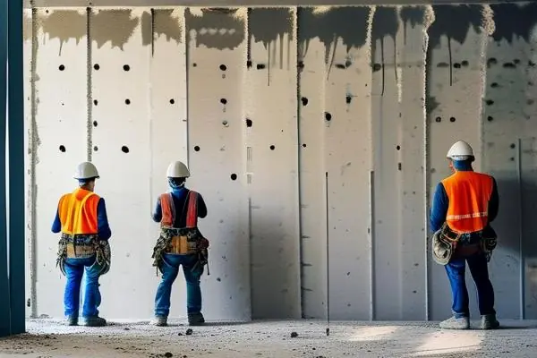 專業裝修拆除團隊正在進行室內墻體拆除作業