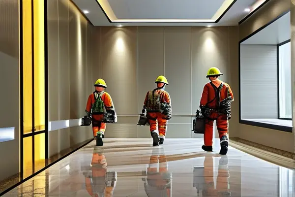 揚州專業裝修拆除團隊進行衛生間地磚拆除作業