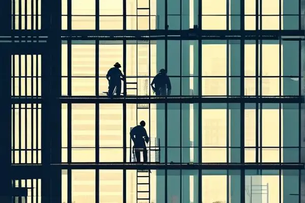寫字樓裝修施工現場及法規條文展示