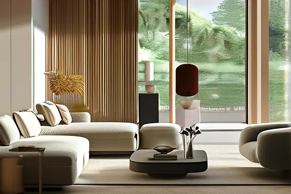 業主與設計師在客廳討論裝修方案