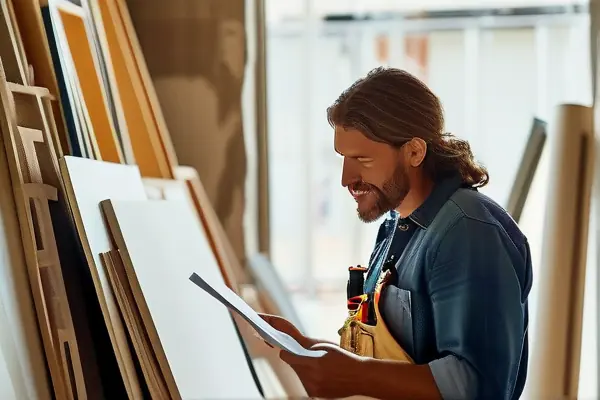 業(yè)主與設(shè)計師現(xiàn)場溝通裝修方案