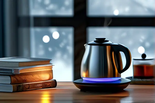 現(xiàn)代家庭使用電器取暖桌的溫馨場(chǎng)景