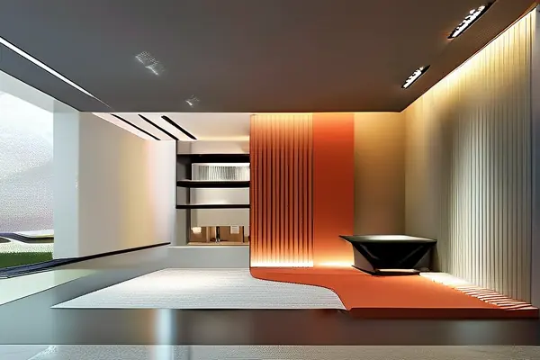 現代展廳裝修搭配效果圖