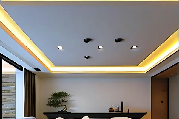 現代客廳造型吊頂設計效果圖