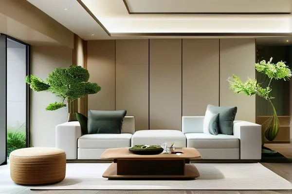 現代家居客廳風水布局效果圖