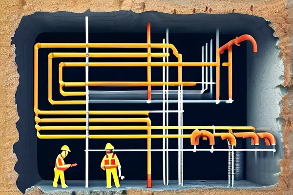 戶內水電預埋施工管線布局示意圖