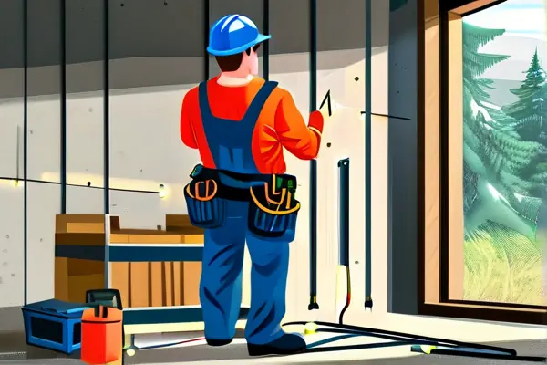 專業水電工正在進行家裝水電安裝施工