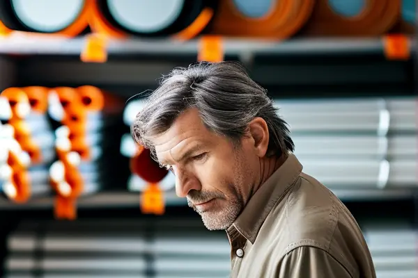 揚州家裝師傅檢查水電材料現場