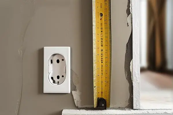 裝修工人測量插座安裝高度