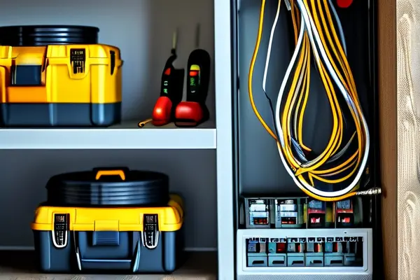 專業電工在安裝家庭電路