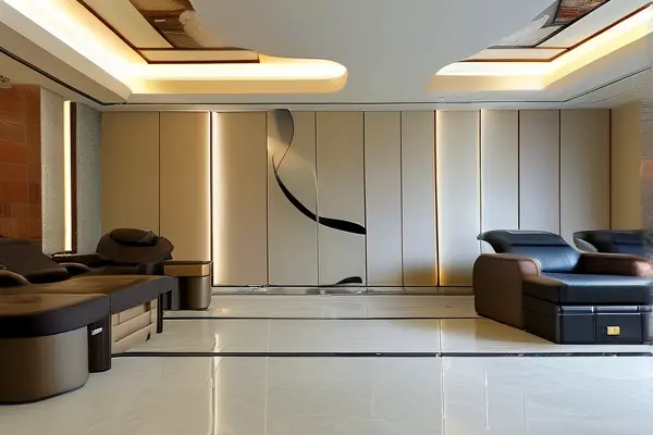 足療店裝修水電施工現場