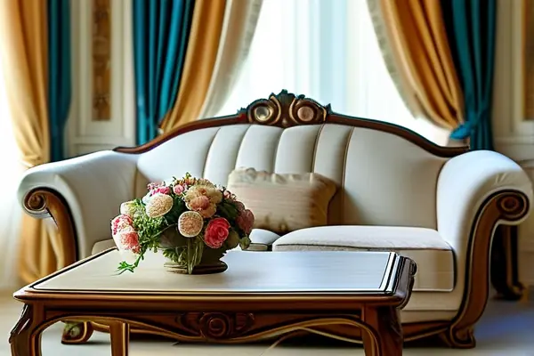 歐式布藝沙發客廳效果圖