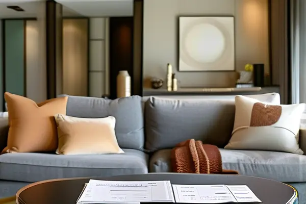 業主與裝修公司設計師面對面溝通裝修方案