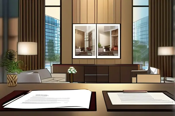 酒店家庭裝修合同簽訂場景