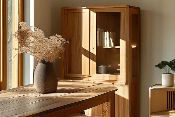 各種木制家具在家庭環境中的實際使用場景