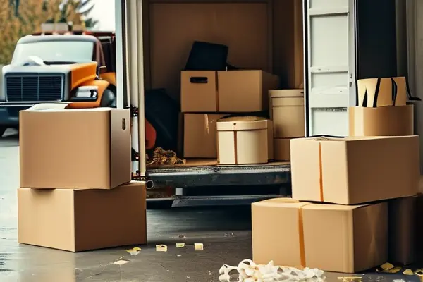 家庭打包搬家場景