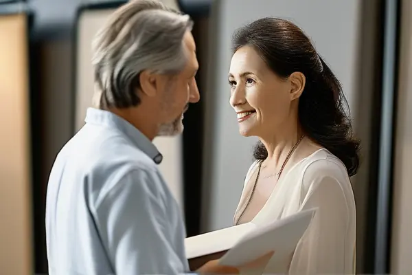 業主在裝修公司咨詢場景