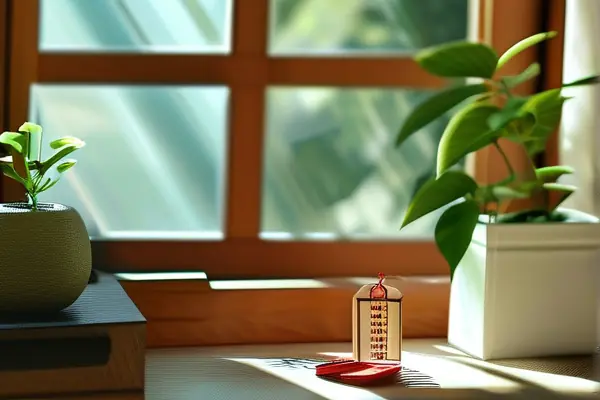 黃歷吉日與新房鑰匙的特寫照片