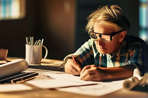 業主仔細篩選裝修公司資料場景