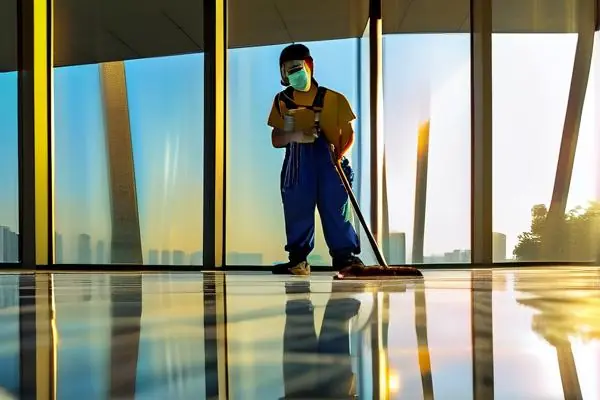 專業保潔團隊進行裝修后深度清潔作業