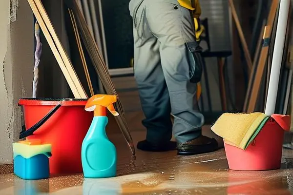 裝修保潔現場工作圖