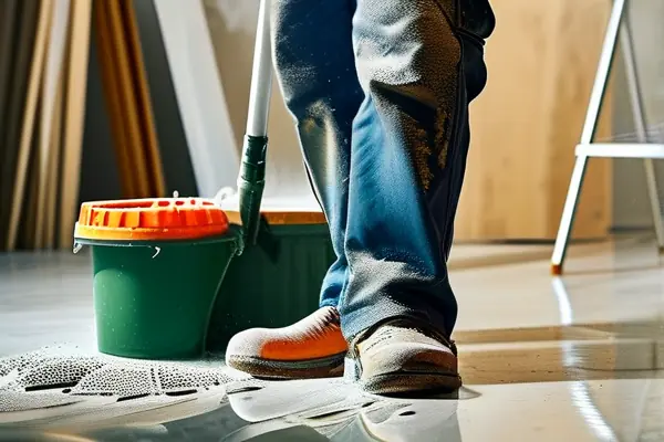 裝修保潔初期清潔工作場景