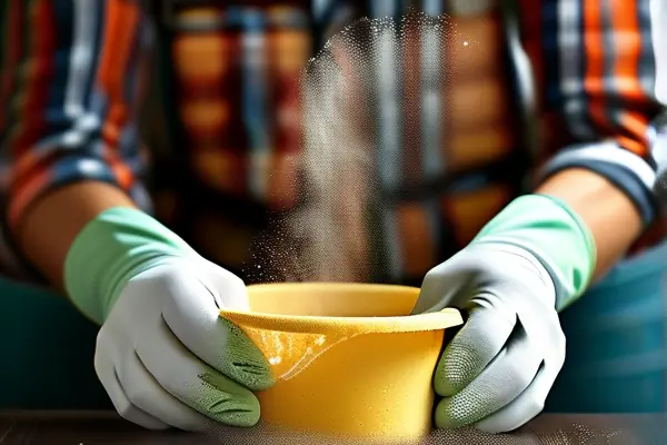 裝修保潔人員正在清理新裝修房屋的灰塵和碎屑