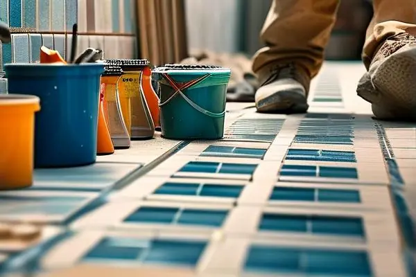 瓷磚美縫施工過程實拍