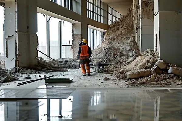 酒店結構拆改施工現場