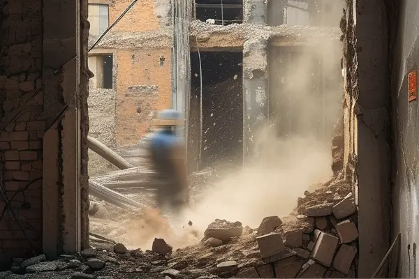 老房子拆除施工現場實拍圖