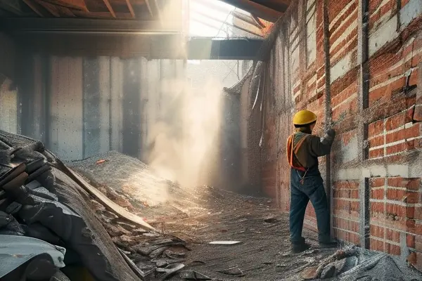 揚州家裝現場拆墻施工實景圖