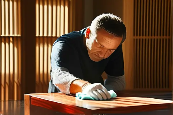 專業人士進行紅木家具保養