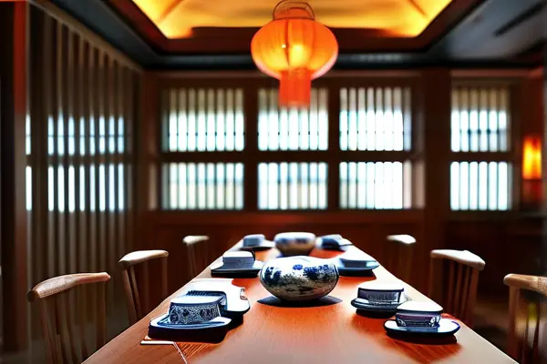 中式餐廳搭配效果圖
