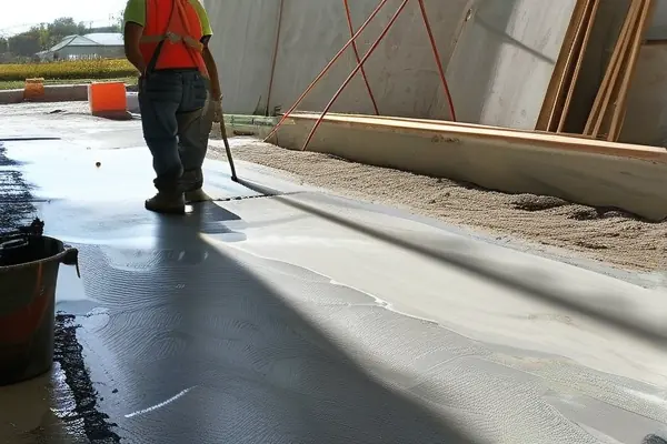 透水地坪家用粘接劑施工現場