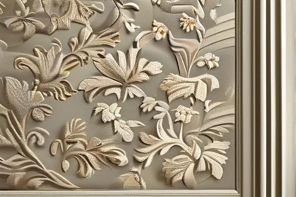 籃繡無縫墻紙實景效果展示圖