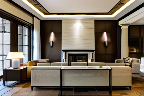 140平美式裝修客廳效果圖