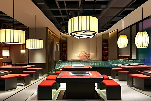 現(xiàn)代風(fēng)格火鍋店內(nèi)部裝修效果圖