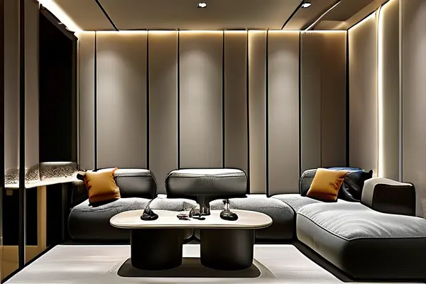 家庭KTV裝修效果圖展示專業音響和隔音設計