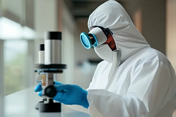 專業甲醛檢測人員在室內進行檢測