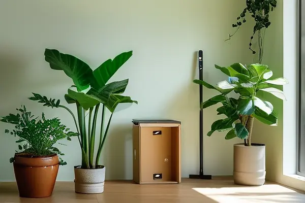 專業(yè)人員在新裝修房屋內(nèi)進行甲醛檢測