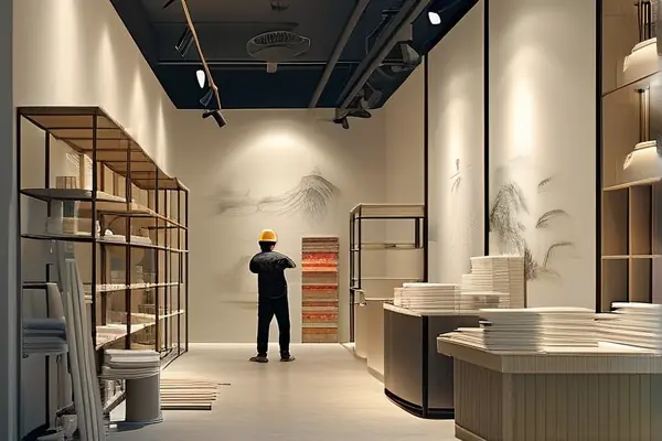 揚州店鋪內(nèi)部裝修施工現(xiàn)場