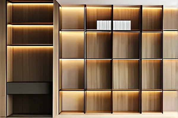 現代簡約風格書柜設計效果圖