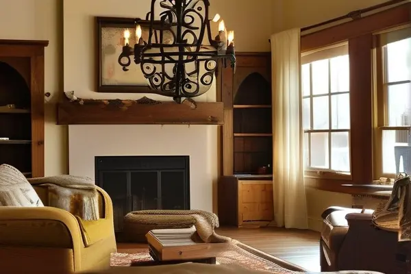 美式風格客廳燈具實景效果圖