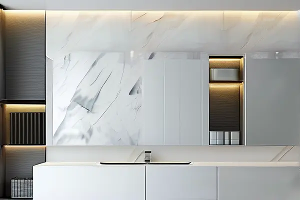 現代簡約風格浴室潔具使用柜實景圖