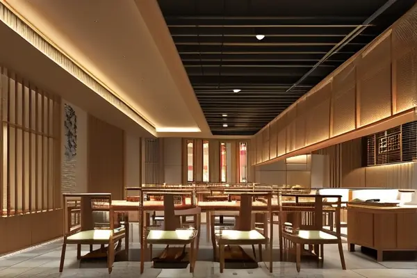 現(xiàn)代化中式餐廳內(nèi)部裝修效果圖